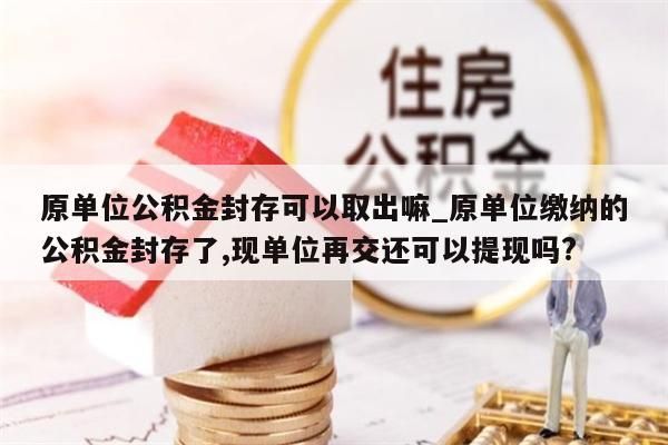 原单位公积金封存可以取出嘛_原单位缴纳的公积金封存了,现单位再交还可以提现吗?